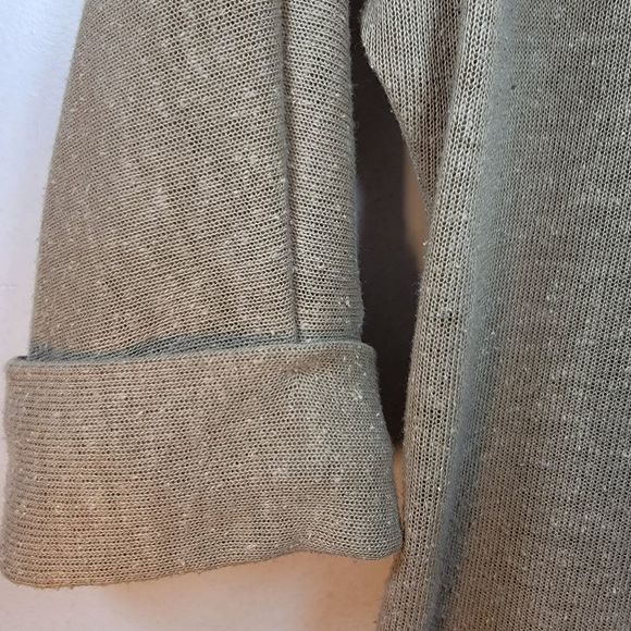 VINTAGE lightweight see-through tan knit dress V-neck - Picture 6 of 6